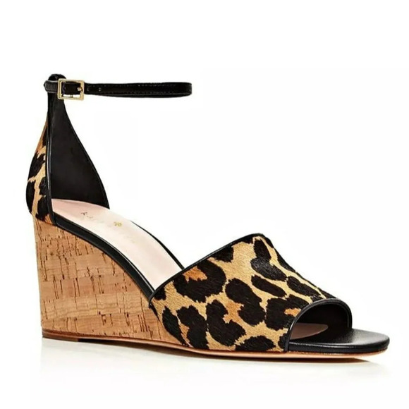 Kate Spade Shoes - Kate Spade Women's Lonnie Leopard Calf Hair Wedge Sandals Size 9 M (MSRP $198)
